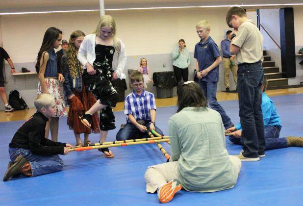 Ava Walz dances the Tinikling Dance - or stick dance. Gerri Peterson