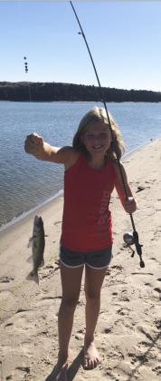 Chloe Newman with a Merritt Reservoir walleye.