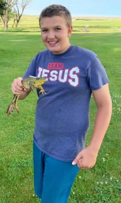 Jacob Walker bullfrog hunting.