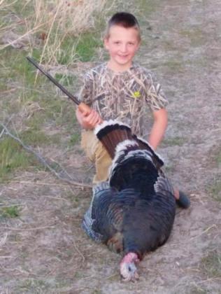 7-year-old Hayden Deibler shot his first turkey in April.