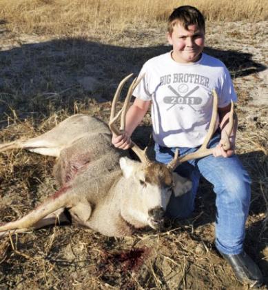 Tate Kvanvig with his 2020 deer.