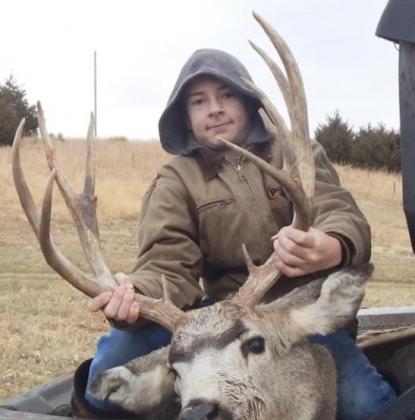 Jason Kraus with his first whitetail.