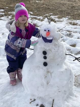 Ryann Walz says, “Olaf likes warm hugs.”