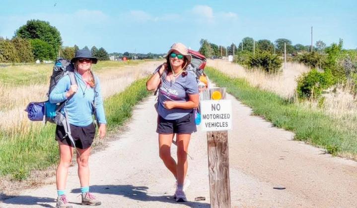 Sammy Walker (left) and Jenny Cribelli on the Cowboy Trail between Atkinson and Stuart. courtesy photo