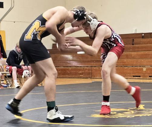 Andrew Byrd won his match last Friday in the Hemingford dual. Kris Forsen