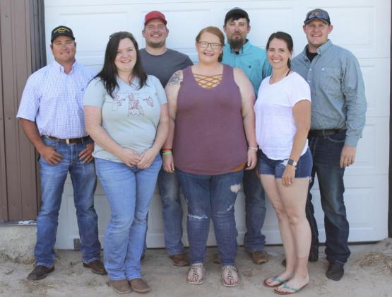 Class of 2012 - 10 years: L-r: Trent Porath, Michaela Jochem Straub, James Starr, Kally Wilson, Duell Puttergill, Jincy Osborn Ross, Tyrell Wilson. Not pictured: Tanner Steele.