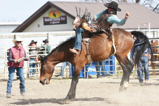 Cooper Walker competing at the Madison High School Rodeo. Steve Moseley