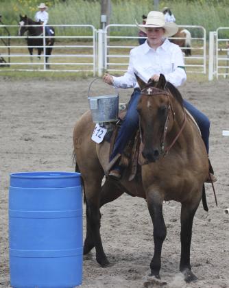 Kassidy Cheever competing in trail at the horse show last Tuesday. Gerri Peterson