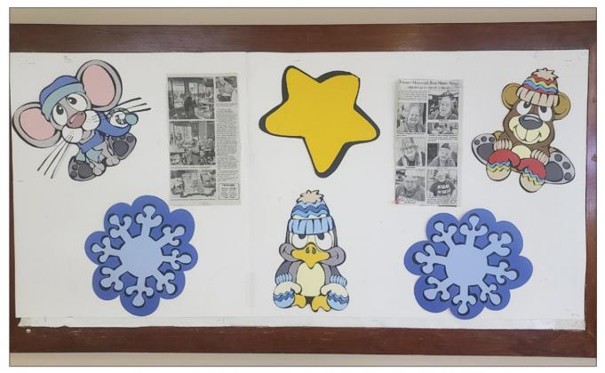 Our current bulletin boards are full of cute critters.