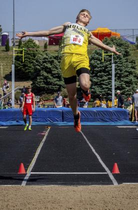 Clayton Moore placed 2nd in the long jump at State Track.