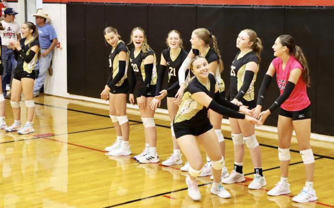 Senior Izzy Hoyt during starting lineups last Friday in Tryon. Sue Licking