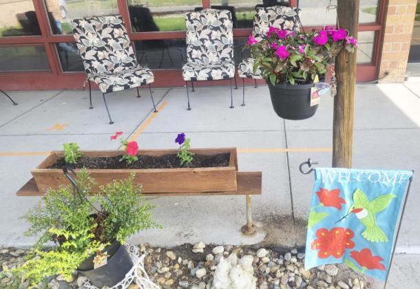 Thank you to the mystery person for watering the flowers early in the morning!