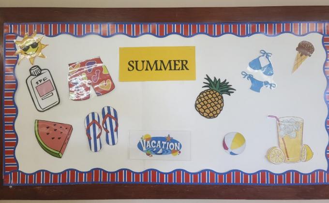 Our summer bulletin board.
