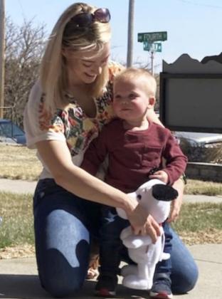 Becca and Martin Connealy. Stan Boyer brought out Snoopy for the kids during the Easter egg hunt.