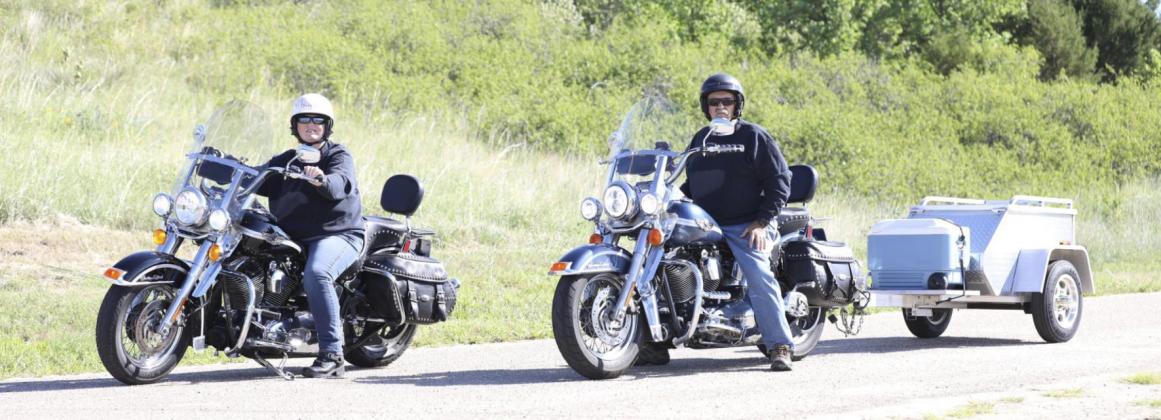Lisa and Dan Brauer of North Platte won the Motorcycle division.