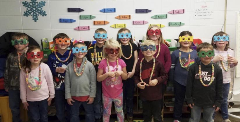 Kindergarten, pictured back l-r: Riggin Hollenbeck, Marcus Lattin, Grady Phipps, Sadie Hoyt, Tatum Deibler, Zandra Hebbert, Chloe Cole. Front: Anna Hessin, Holt Morrison, Daryl Deibler, Killian Kearns, Brentley Kelly