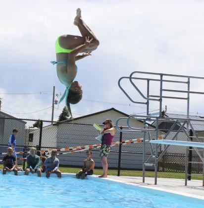Riley Hegland competing in the Best Flip contest.