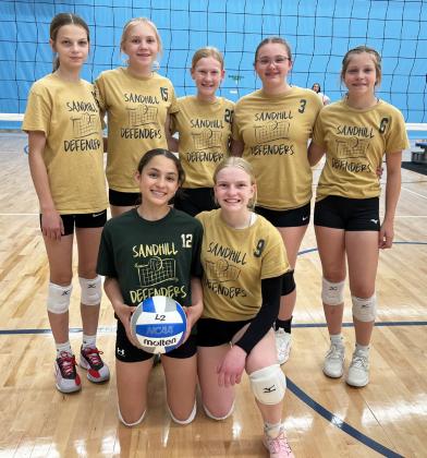 Sandhill Defenders in Kearney, back l-r: Taylor Shaw (Merna), Hadley Marsh, Kayzie Pelster (Merna), Harley Berghorst (Merna), Karsyn Shaw (Merna). Front: Luciana Gonzalez, Ava Walz. Barb McIntosh