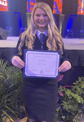 2022-23 Nebraska FFA State Vice President Faith Miller.
