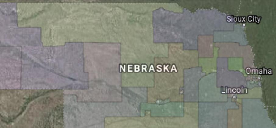 Governor Pete Ricketts signed legislation completing Nebraska’s decennial redistricting on Sept. 30. Pictured above is the new map, which can also be viewed at www.NebraskaLegislature.gov.