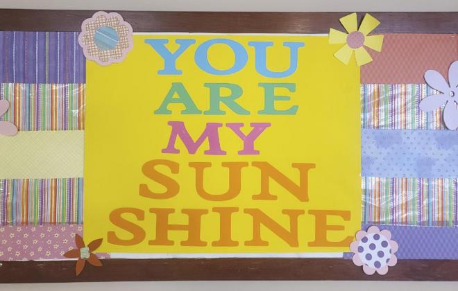 Our spring bulletin board.