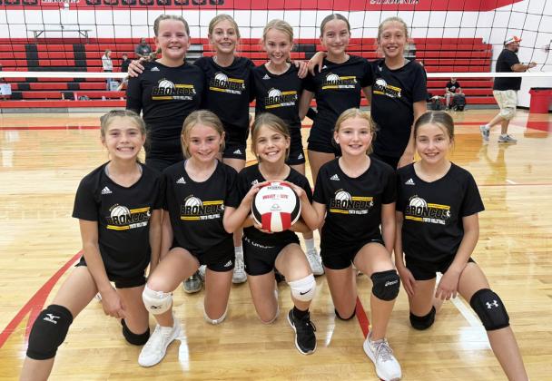5th/6th grade team is pictured back, l-r: Ella Walz, Kendall Phipps, Ayden Lee, Parker Vinton, Emri Dent. Front: Clara Seeley, Avery Vinton, Abbigail Mundorf, Elle Gracey, Lillian Ericksen.