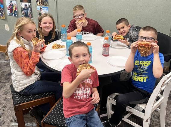 Pictured clockwise from far left: Ayden Lee, Ella Walz, Collin Donohoe, Tru Mundorf, Cooper Ourada, Holt Morrison. Brett Mauler