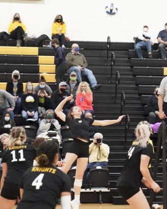 Alysen Daniels goes for a kill during a recent NPCC game. courtesy photo