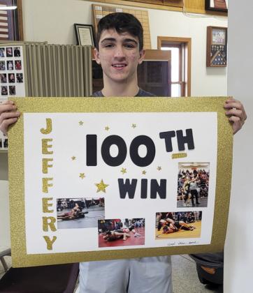 Senior Jeffery Forsen earned his 100th career win last Saturday. Kris Forsen