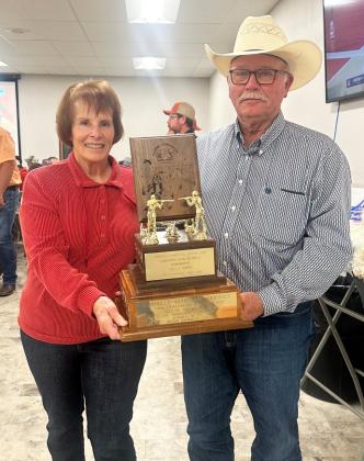 For the third year in a row, Julie and Oley Olson were awarded the landowner traveling trophy.