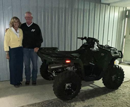 Jerry and Sharon Connealy won the drawing for the landowner four wheeler.