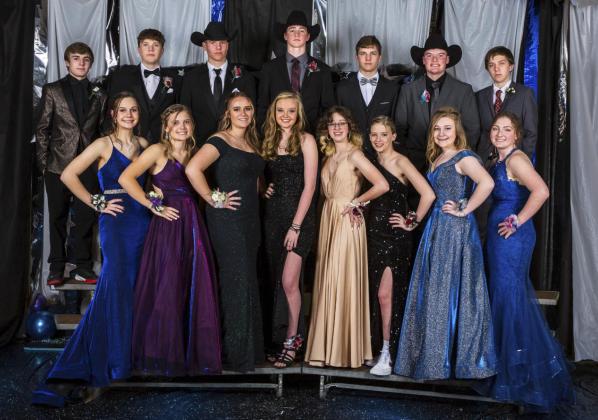 MHS sophomores at Prom last Saturday, March 19, back l-r: Kyle Finney, Ethan Hardin, Chase Rundback, Chase Gracey, James Kessler, Owen Thorberg, Carter Haesler. Front: Ashlyn Simonson, Lauren Schoonveld, Jadyn Andersen, Kierstin Pike, Malia Oltmer, Erika Massey, Samantha Cheever, Corynn Corbin. Megan Andersen Photography