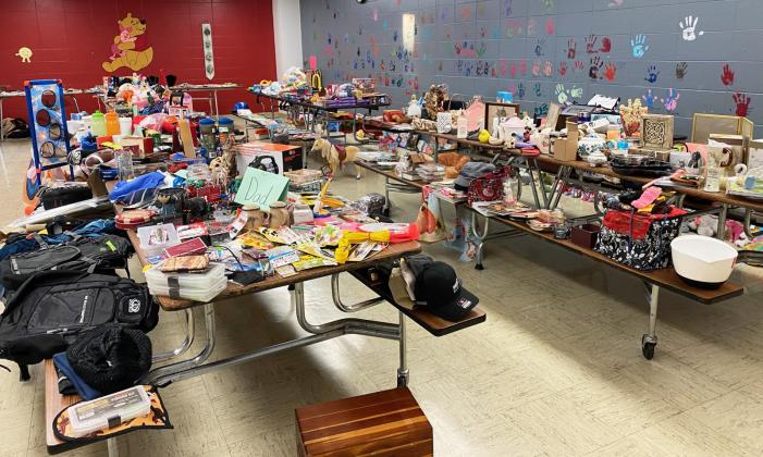 Just some of the tables full of items ready for shopping!
