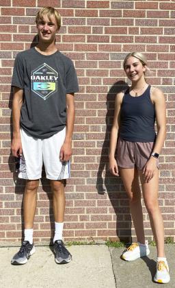 MHS cross country, l-r: Alex Moore and Peyton Paxton. Janie Kuncl