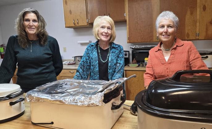 Seneca dinner servers pictured l-r: Bev Uphoff, Rose Gift and Wanda Simonson. Terri Licking
