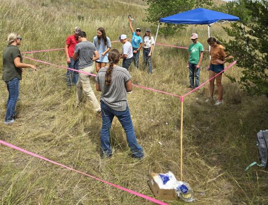The Mullen eighth graders attended the Upper Loup NRD field day in Thedford last Wednesday, Aug. 27. They learned about soils, wildlife, water, forestry and range management practices. Tawn Jewell
