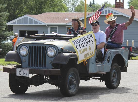 Hooker County Fair King &amp;amp; Queen Lyle and Twila Phillips were driven in the parade by Ted Bonesteel.