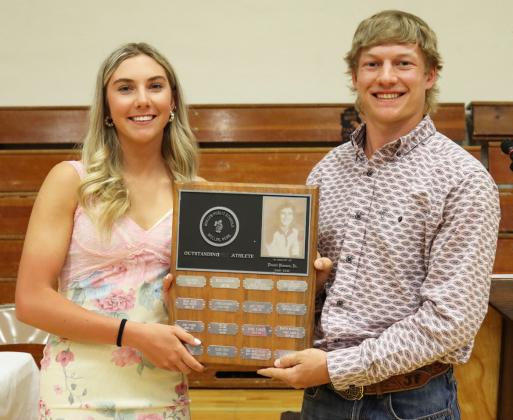 Donnie Pearson Award winners Peyton Paxton and Justin French. Gerri Peterson