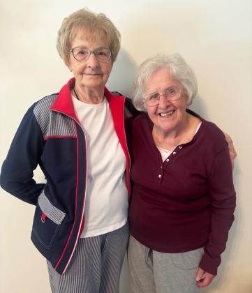 Sisters Kathy Tuton (left) and Joan Carr (right). Gerri Peterson