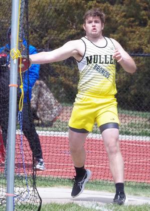 Adam Wiens competing in the discus at Paxton. Barb McIntosh