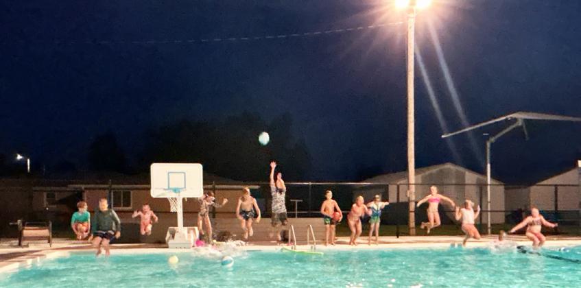 There’s always next year for the perfect Night Swim photo. The iPhone didn’t do this photo justice, but despite the poor quality, it was still worth documenting the good time the kids were having at the elementary Night Swim last Friday night, July 26! Gerri Peterson