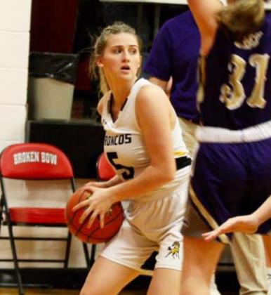 Hanna Marshall looks to pass to a teammate against Louisville.