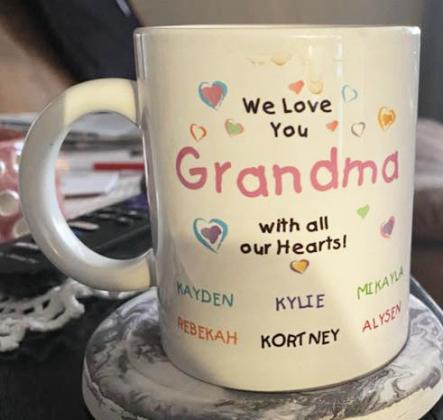 Eva Crawford said this one is one of her favorites, but it’s a few years old as her youngest granddaughter’s name (who is now a high school junior) isn’t on it!