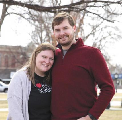 Mullen natives Matthew Furrow, and his wife, Haley. Furrow is the new associate at Borders Law Office in Broken Bow. Donnis Hueftle-Bullock
