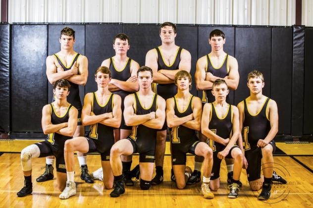 Pictured back, l-r: Spencer DeNaeyer, Owen Thorberg, Tel Kvanvig, Sean Simonson. Front: Jeffery Forsen, Chase Gracey, Kyle Durfee, Eli Paxton, Carter Haesler, James Kessler.