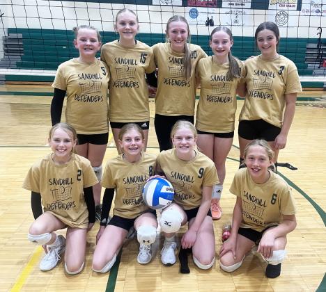 Pictured back, l-r: Ella Walz, Hadley Marsh, Bristal Fink (Thedord), Paisley Ray (Thedford), Hope McIntosh (Thedford). Front: Ayden Lee, Kendall Phipps, Ava Walz, Emri Dent. Barb McIntosh