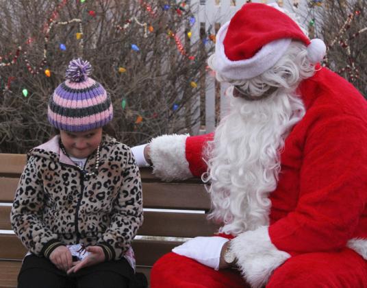 Zandra Hebbert wasn’t too happy that Santa asked her if she had been good!