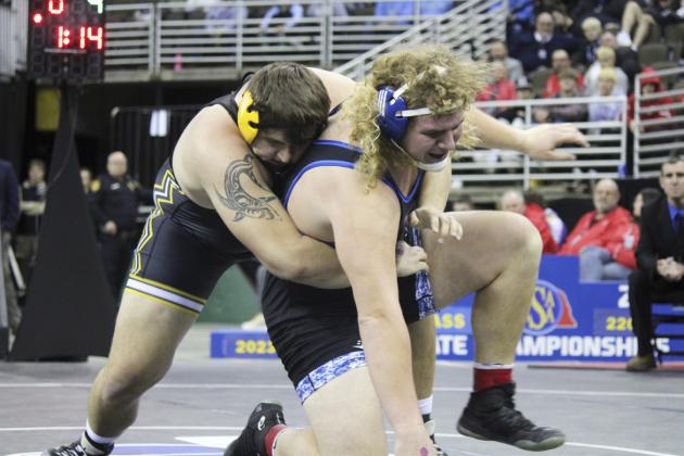Isaac Welch in his championship match on Saturday.