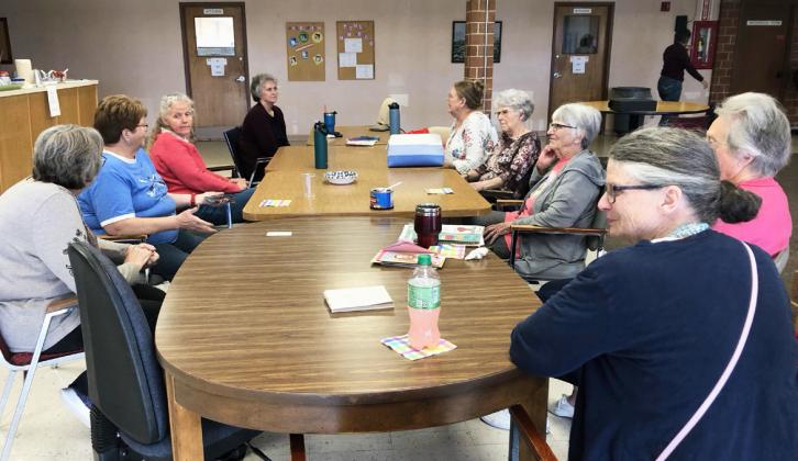 Members of The Weavers and Spinners of the Plains met in Mullen last week. There were 11 members present and 1 guest. This is a group of artisans that spin, knit, weave, quilt or do other fiber arts. They meet every six weeks to share ideas, projects and just visit. This meeting was hosted by the two Mullen members, Judy Ridenour and Sherron Sullivan. The other towns represented were North Platte, Arthur, Maxwell, Chadron and Ogallala. Sherron Sullivan