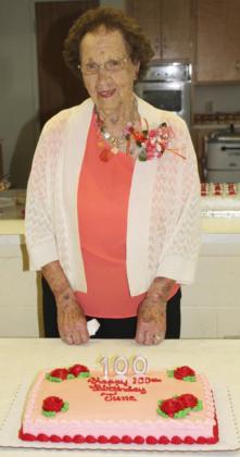June Morris on her 100th birthday, June 6, 2021. Cindy Simonson